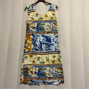 Vintage Jams World Women’s Dress Size 7 Hawaiian Tropical Crinkle Vacation